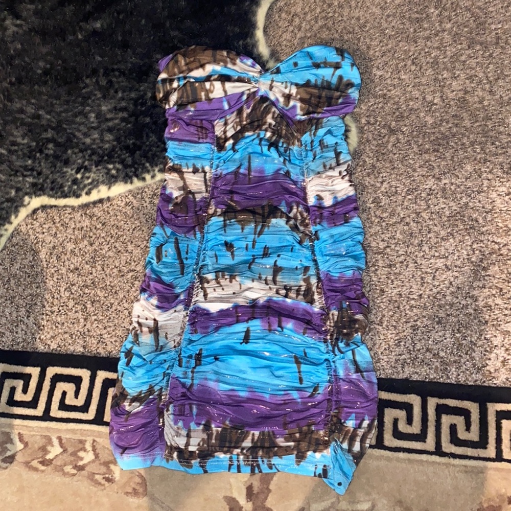 NEW | body central dress strapless ruched y2k